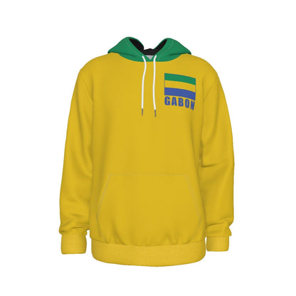 Gabon Unisex Football Fan Pullover Hoodie Front