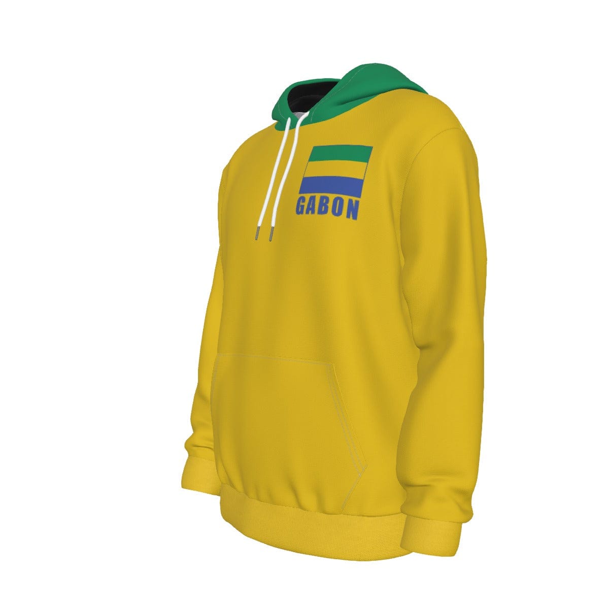 Gabon Unisex Football Fan Pullover Hoodie Front Left