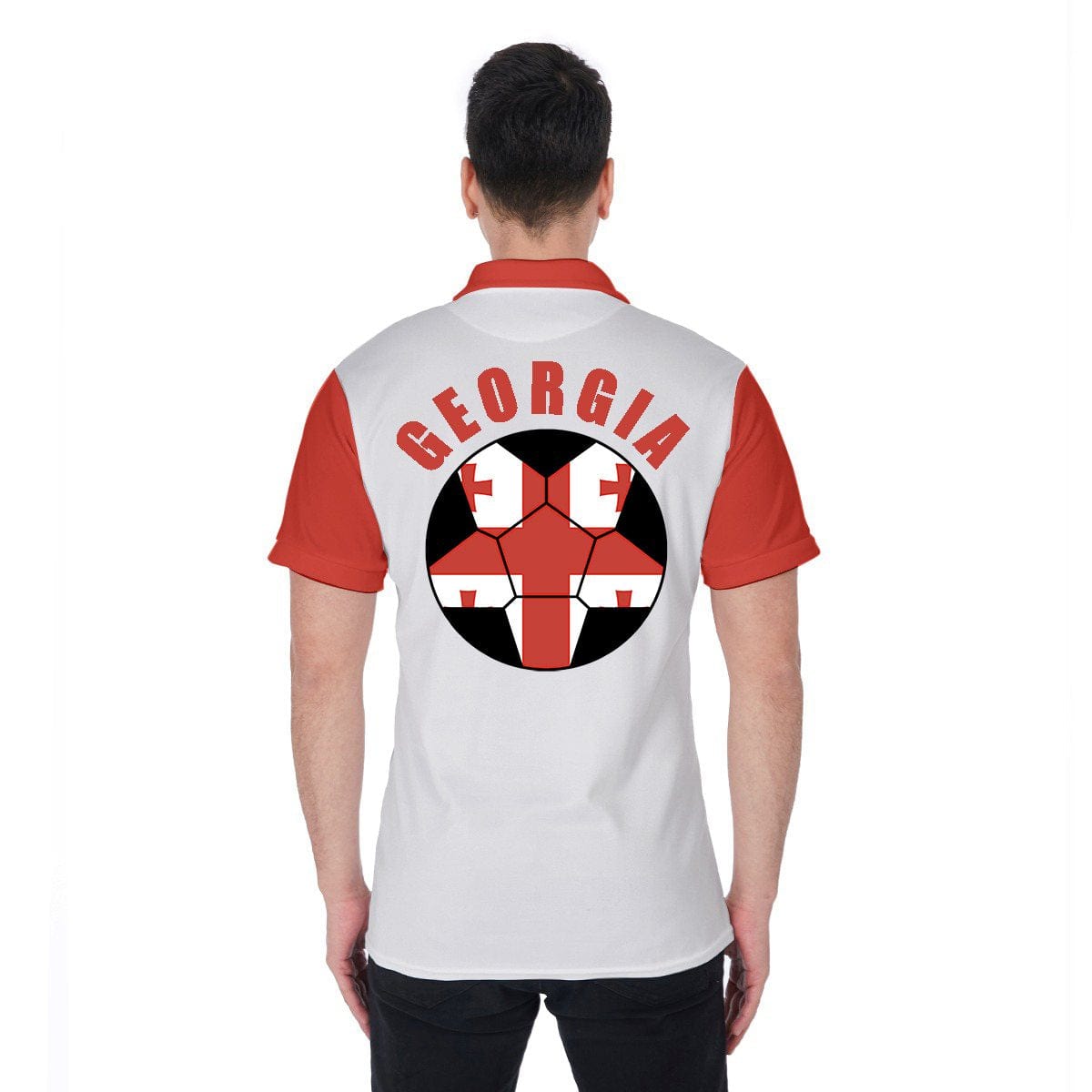 Georgia Unisex Football Fan Polo Shirt Back