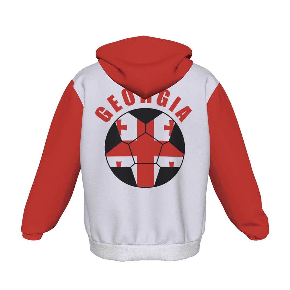 Georgia Unisex Football Fan Pullover Hoodie Back