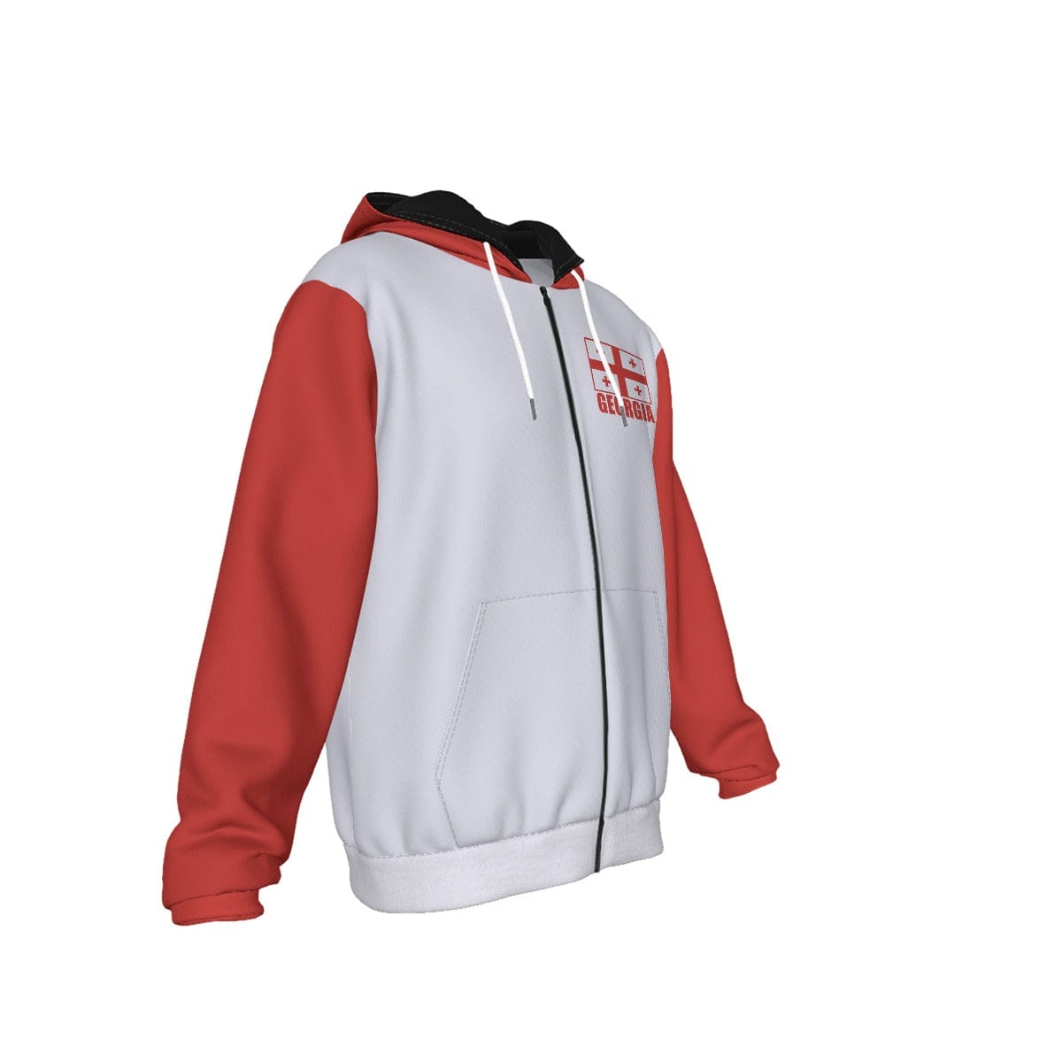 Georgia Unisex Football Fan Zip Hoodie Front Right