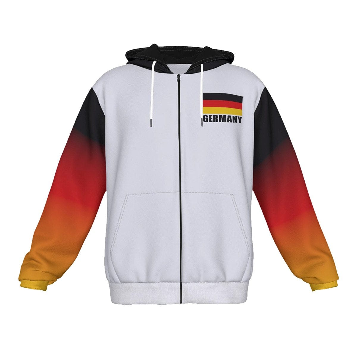 Germany Unisex Football Fan Zip Hoodie Front