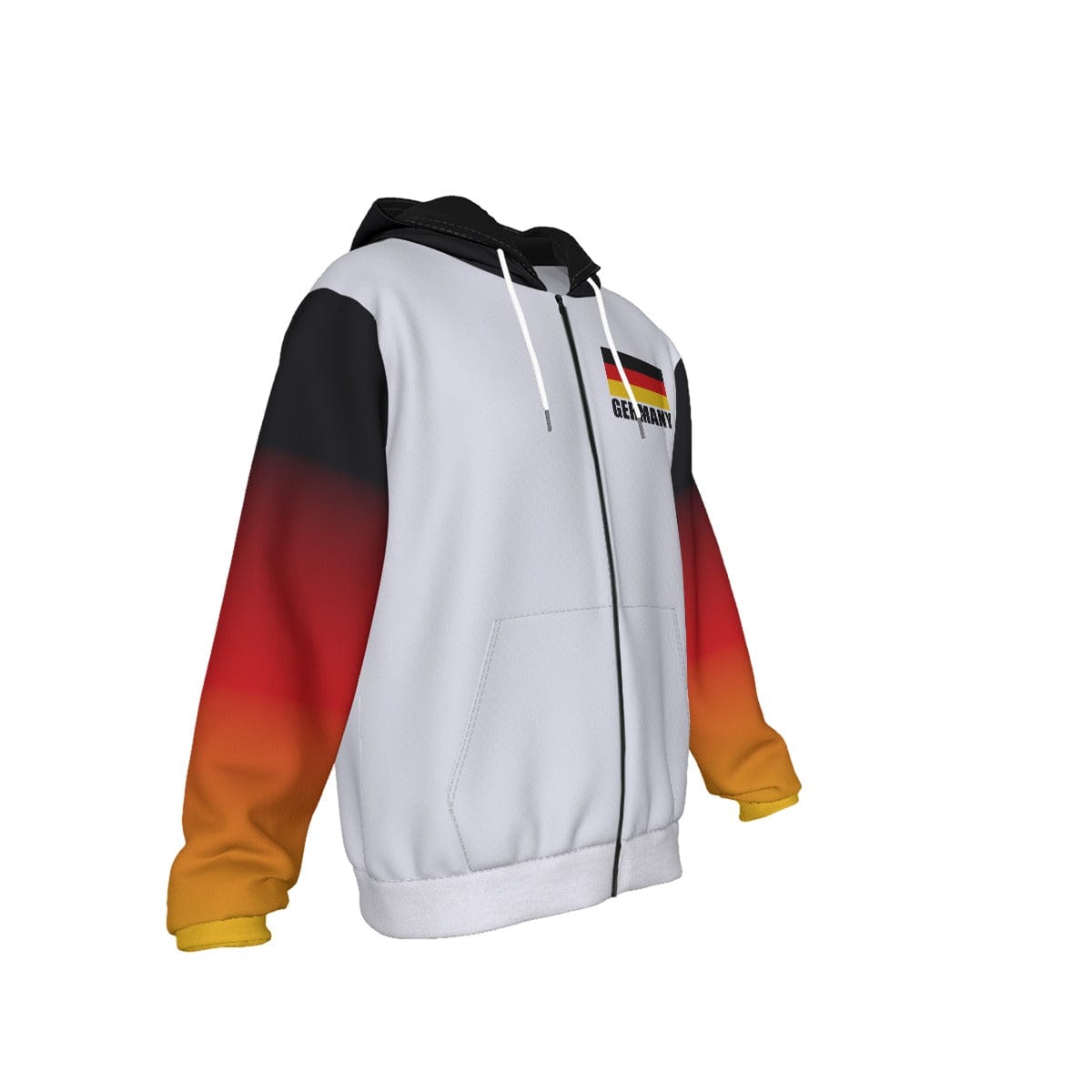 Germany Unisex Football Fan Zip Hoodie Front Right