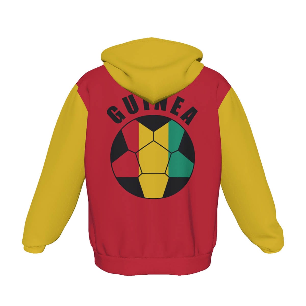 Guinea Unisex Football Fan Pullover Hoodie Back