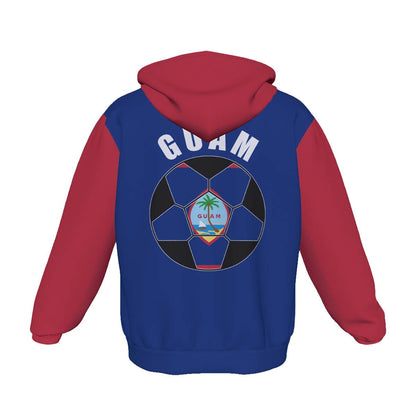 Guam Unisex Football Fan Pullover Hoodie Back