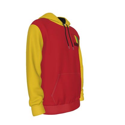 Guinea Unisex Football Fan Pullover Hoodie Front Right