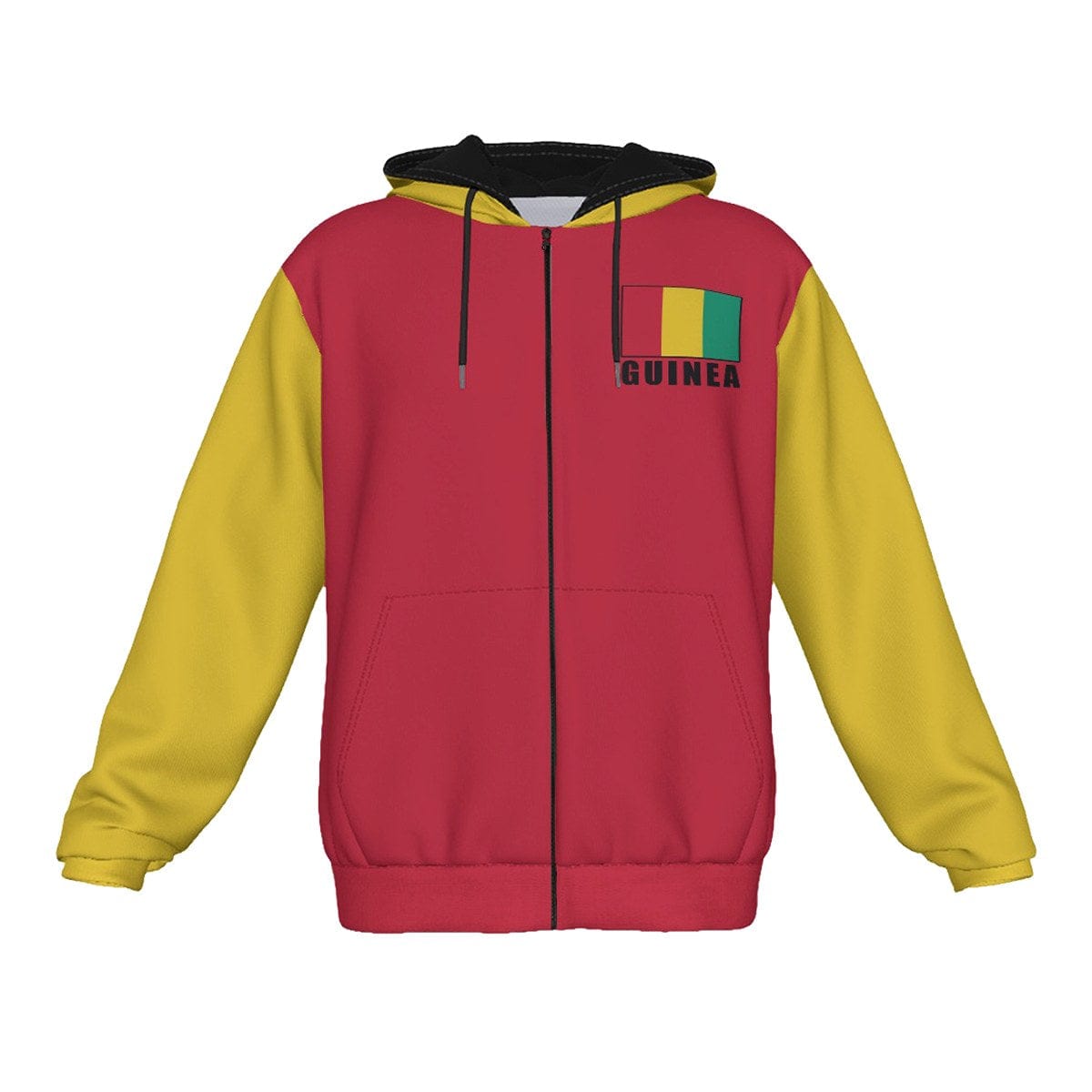 Guinea Unisex Football Fan Zip Hoodie Front