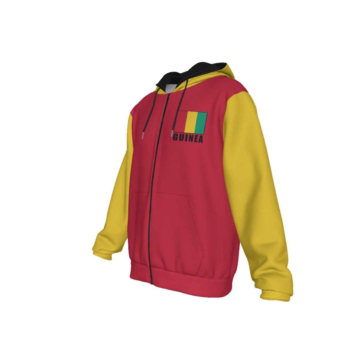 Guinea Unisex Football Fan Zip Hoodie Front Left