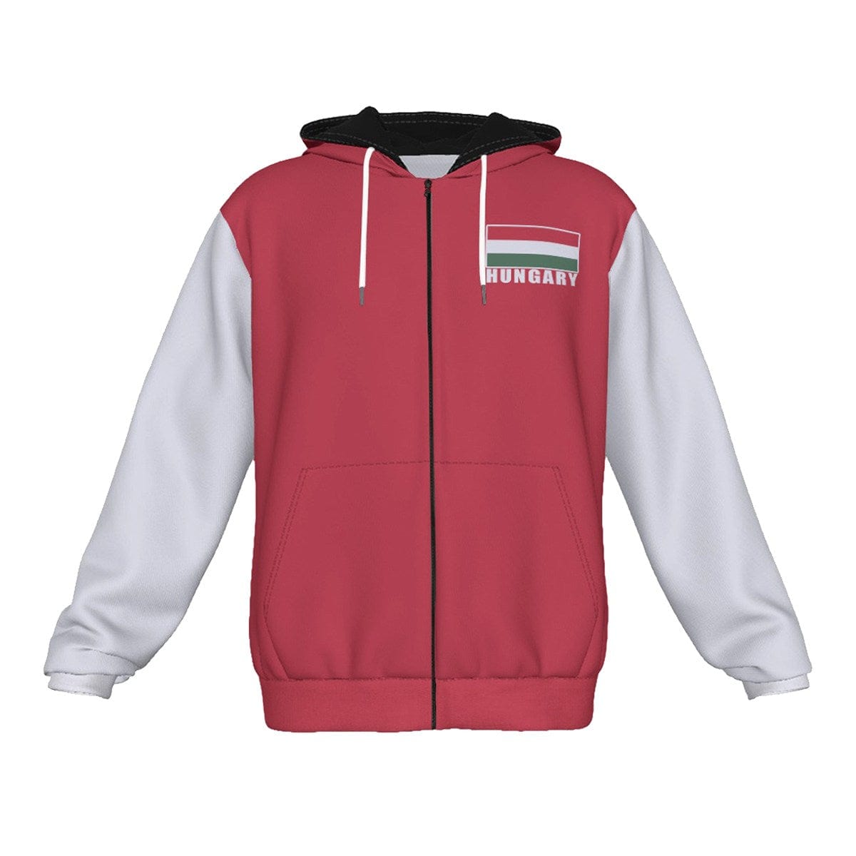 Hungary Unisex Football Fan Zip Hoodie Front