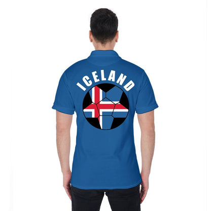 Iceland Unisex Football Fan Polo Shirt Back