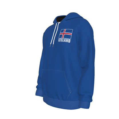 Iceland Unisex Football Fan Pullover Hoodie Front Left