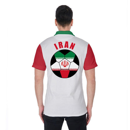 Iran Unisex Football Fan Polo Shirt Back