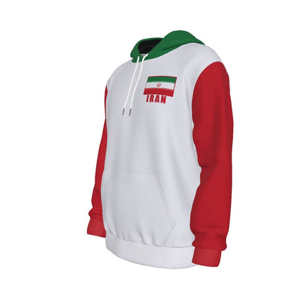 Iran Unisex Football Fan Pullover Hoodie Front Left