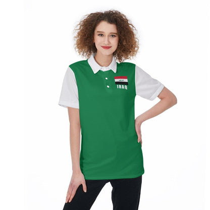 Iraq Unisex Football Fan Polo Shirt Front