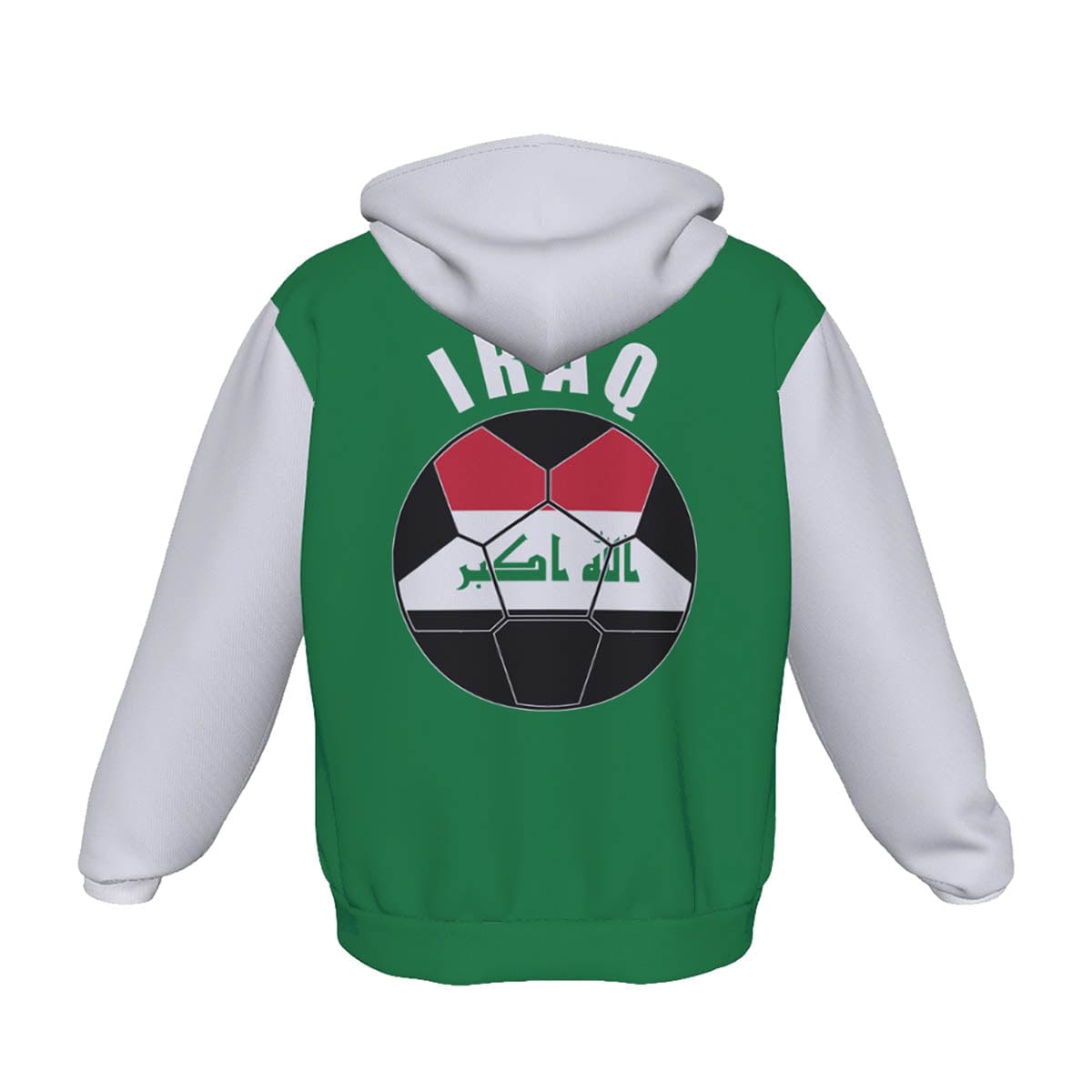 Iraq Unisex Football Fan Pullover Hoodie Back