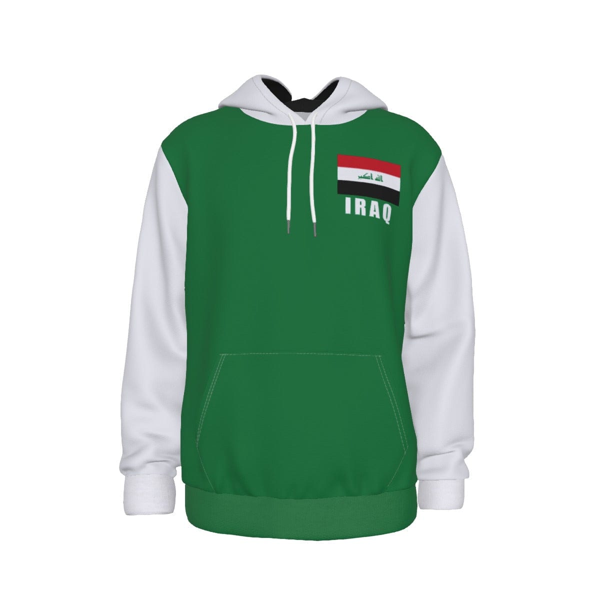 Iraq Unisex Football Fan Pullover Hoodie Front