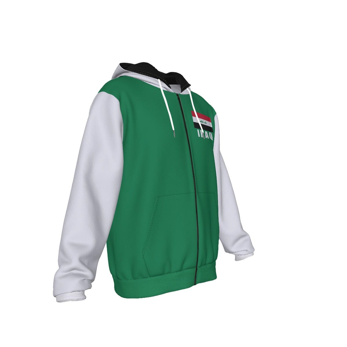 Iraq Unisex Football Fan Zip Hoodie Right