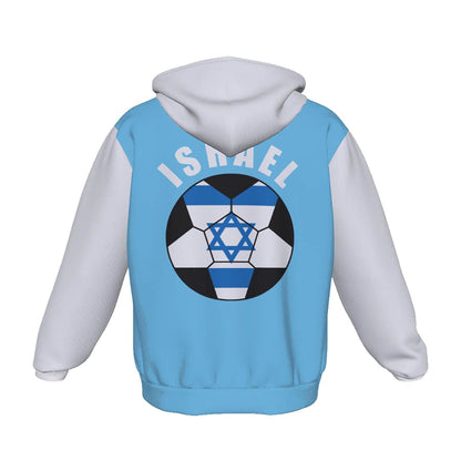 Israel Unisex Football Fan Pullover Hoodie Back