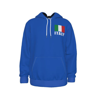 Italy Unisex Football Fan Pullover Hoodie Front