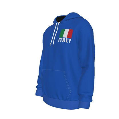 Italy Unisex Football Fan Pullover Hoodie Front Left