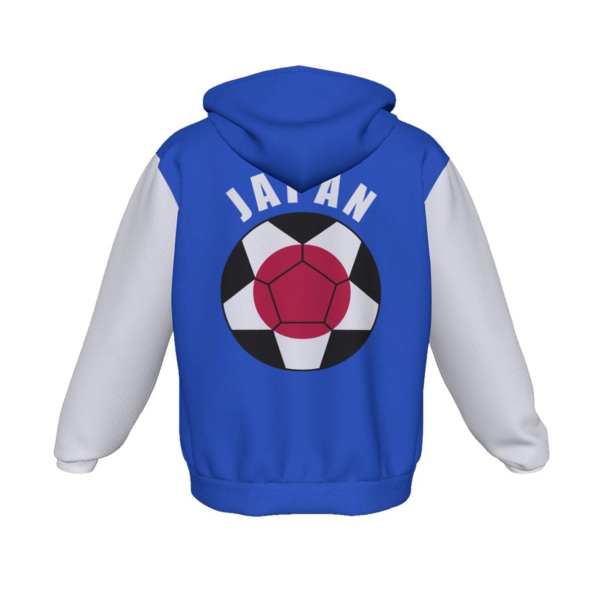 Japan Unisex Football Fan Zip Hoodie Back