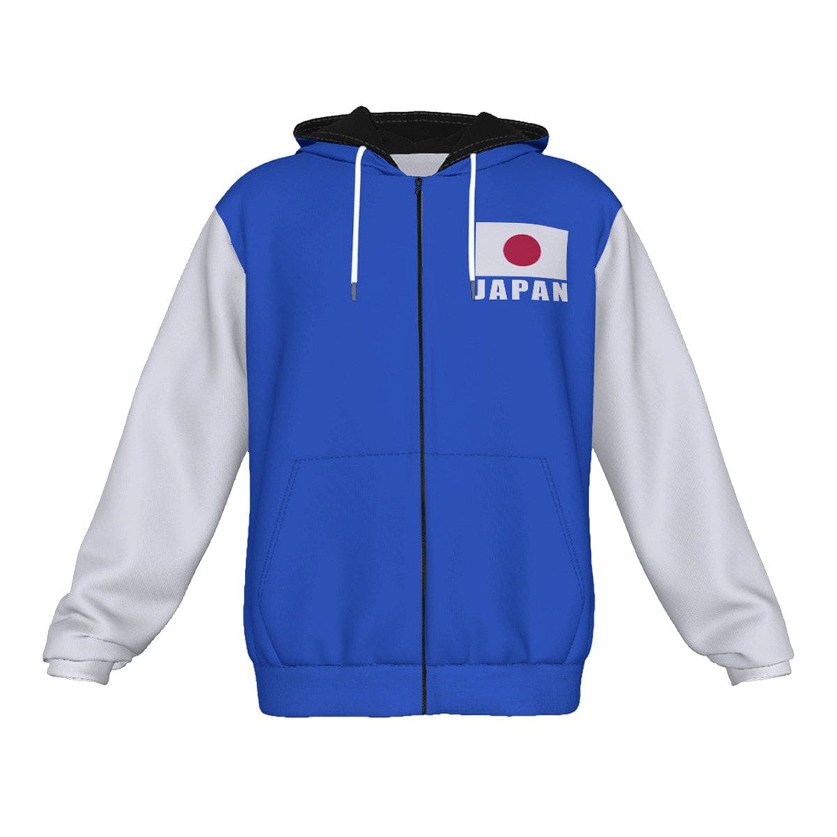 Japan Unisex Football Fan Zip Hoodie Front