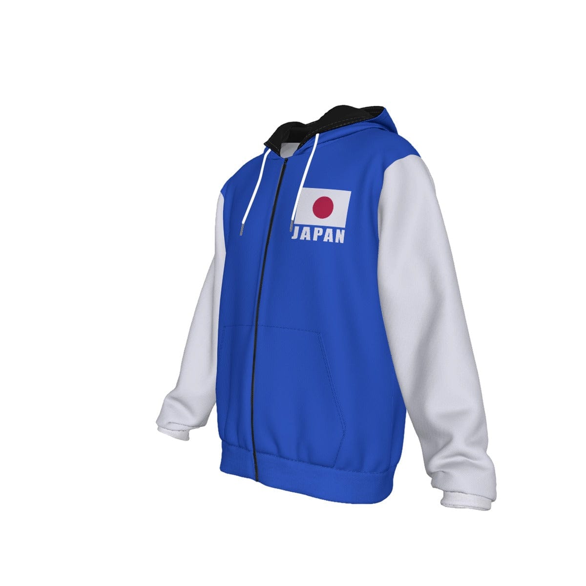 Japan Unisex Football Fan Zip Hoodie Front Left