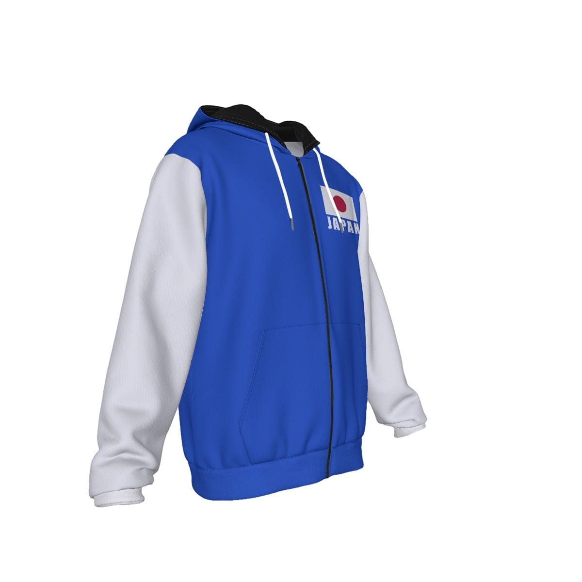 Japan Unisex Football Fan Zip Hoodie Front Right