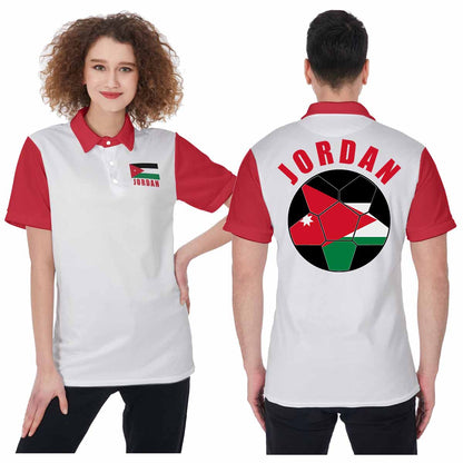 Jordan Unisex Football Fan Polo Shirt Front and Back