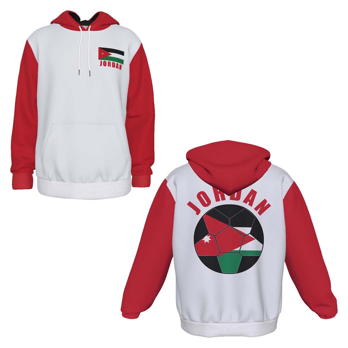 Jordan Unisex Football Fan Pullover Hoodie Front and Back