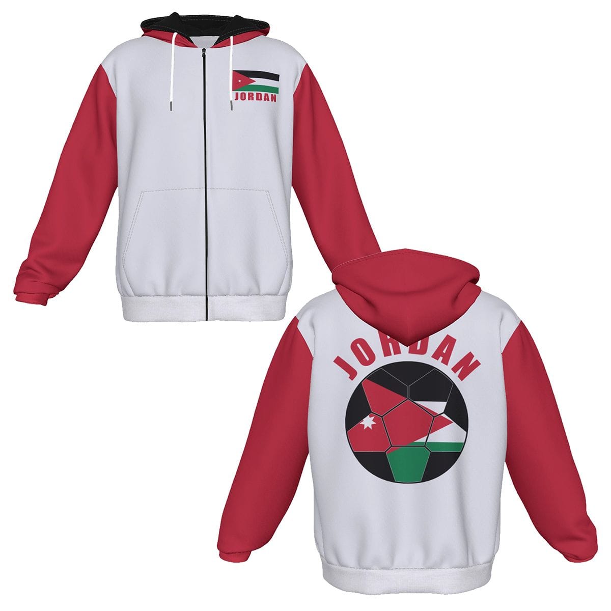 Jordan Unisex Football Fan Zip Hoodie Front and Back