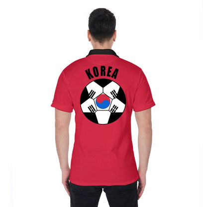 Korea Unisex Football Fan Polo Shirt Back