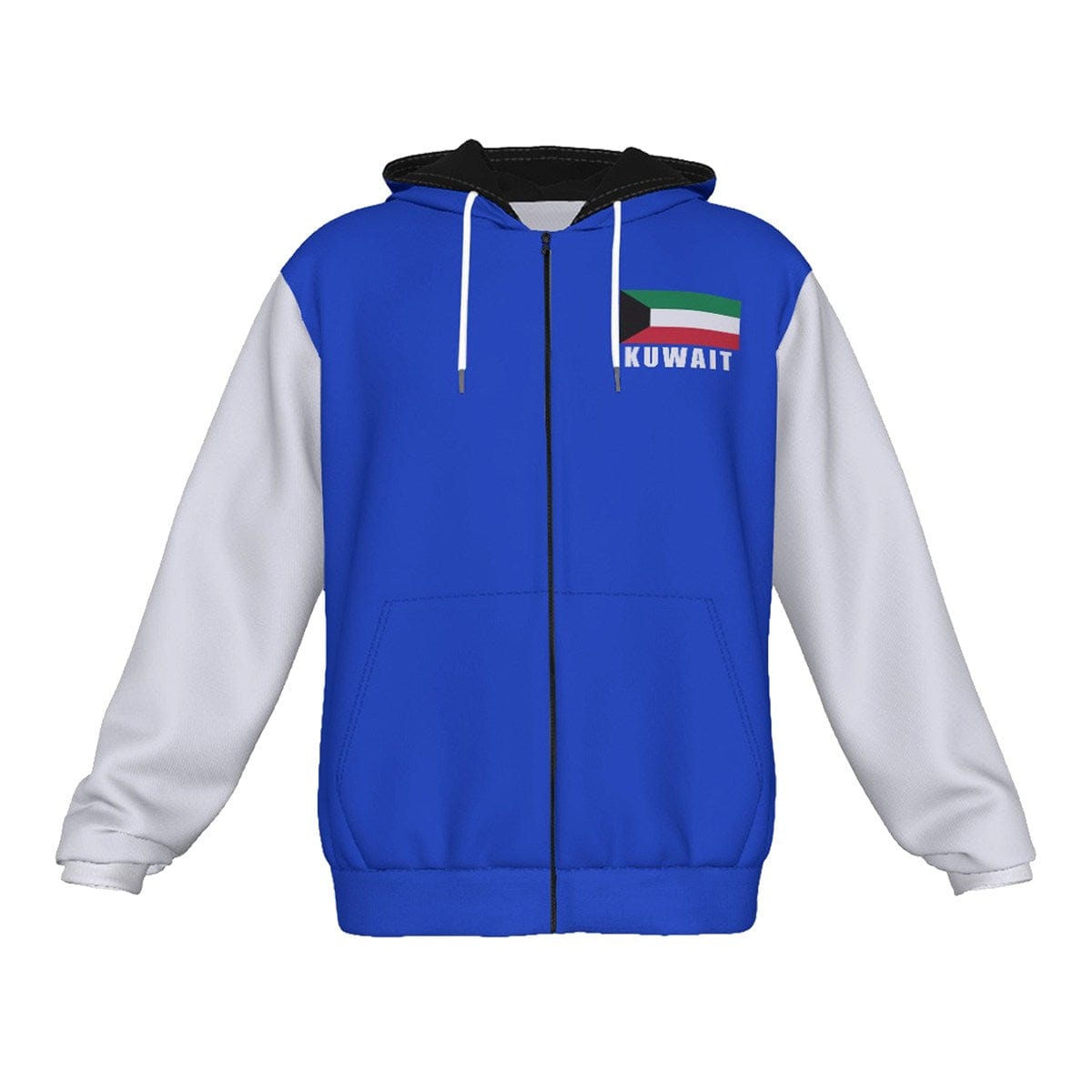 Kuwait Unisex Football Fan Zip Hoodie Front