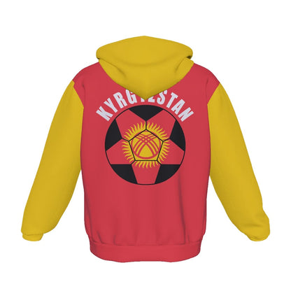 Kyrgyzstan Unisex Football Fan Pullover Hoodie Back