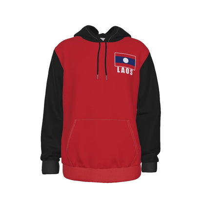 Laos Unisex Football Fan Pullover Hoodie Front