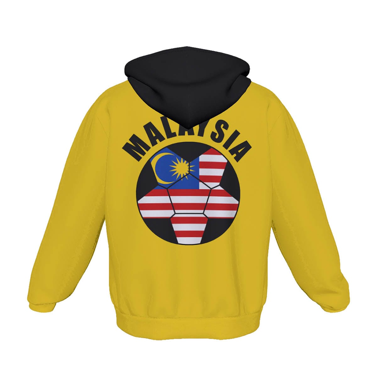 Malaysia Unisex Football Fan Pullover Hoodie Back