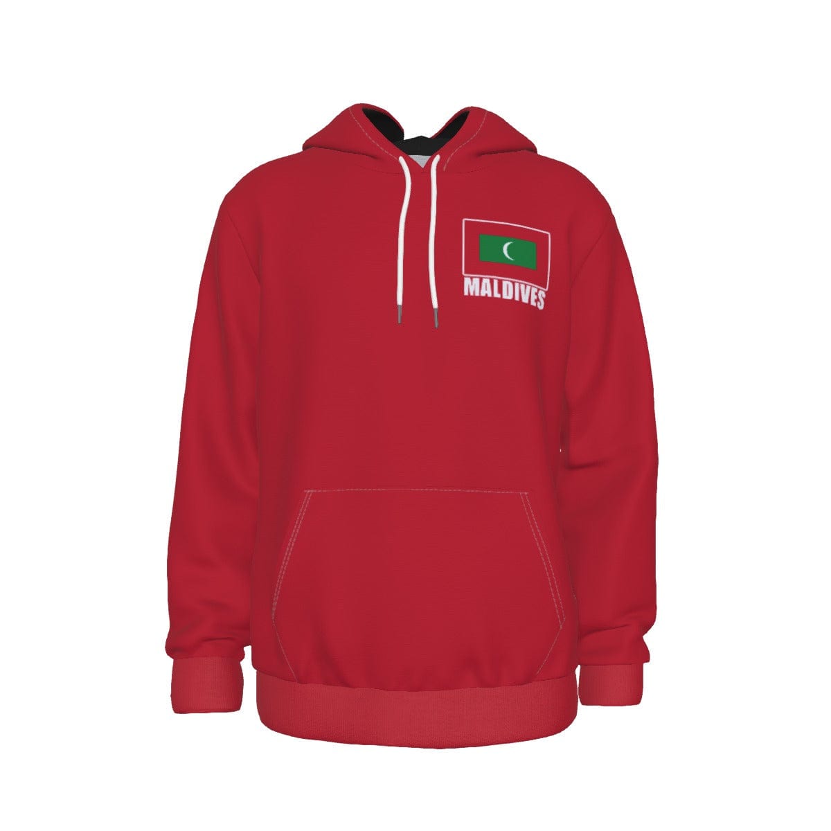 Maldives Unisex Football Fan Pullover Hoodie Front