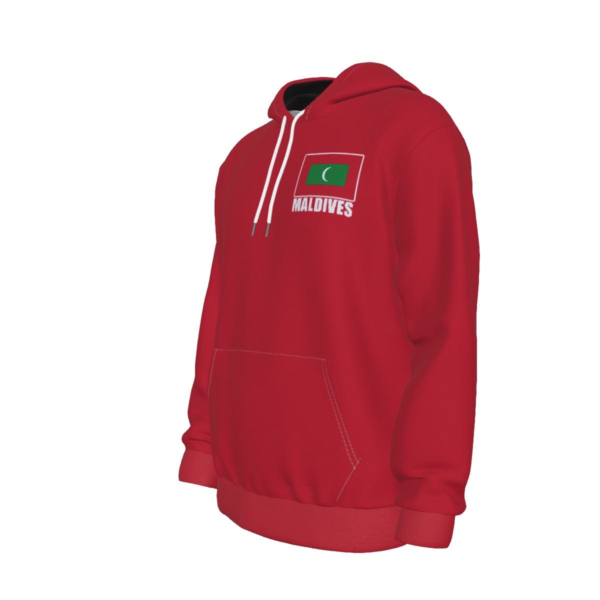 Maldives Unisex Football Fan Pullover Hoodie Front Left