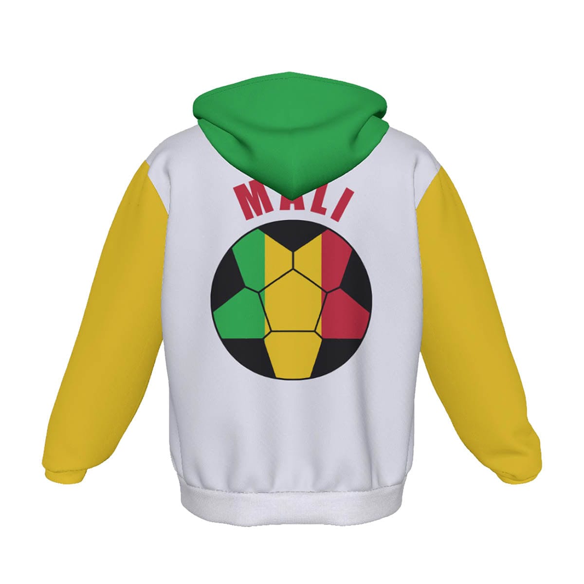 Mali Unisex Football Fan Pullover Hoodie Back