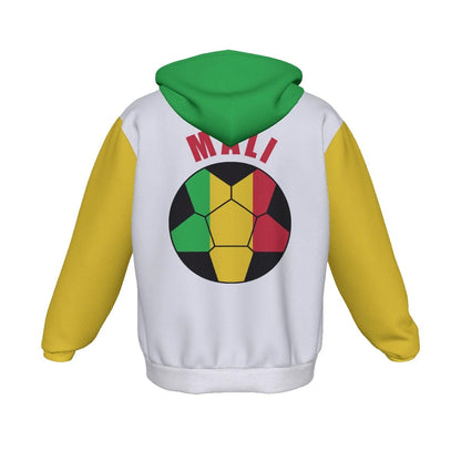 Mali Unisex Football Fan Zip Hoodie Back