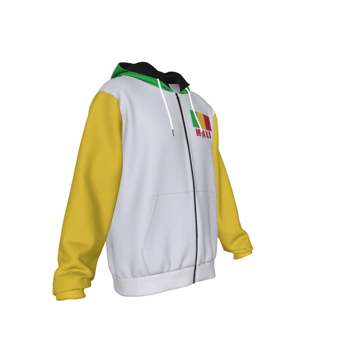 Mali Unisex Football Fan Zip Hoodie Front Right