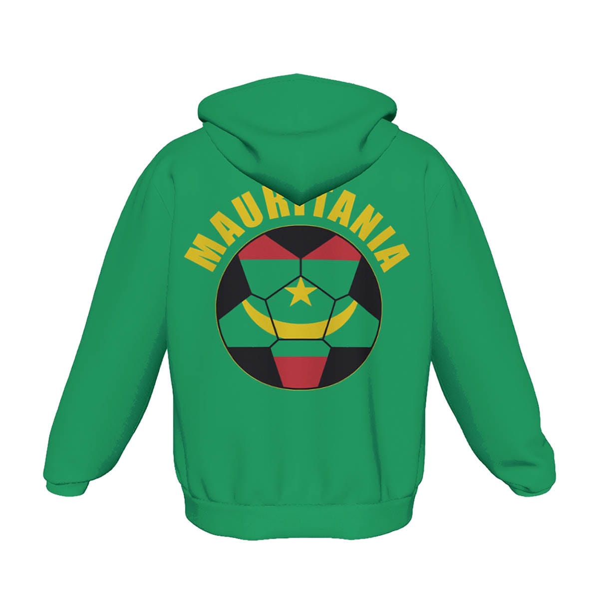 Mauritania Unisex Football Fan Pullover Hoodie Back