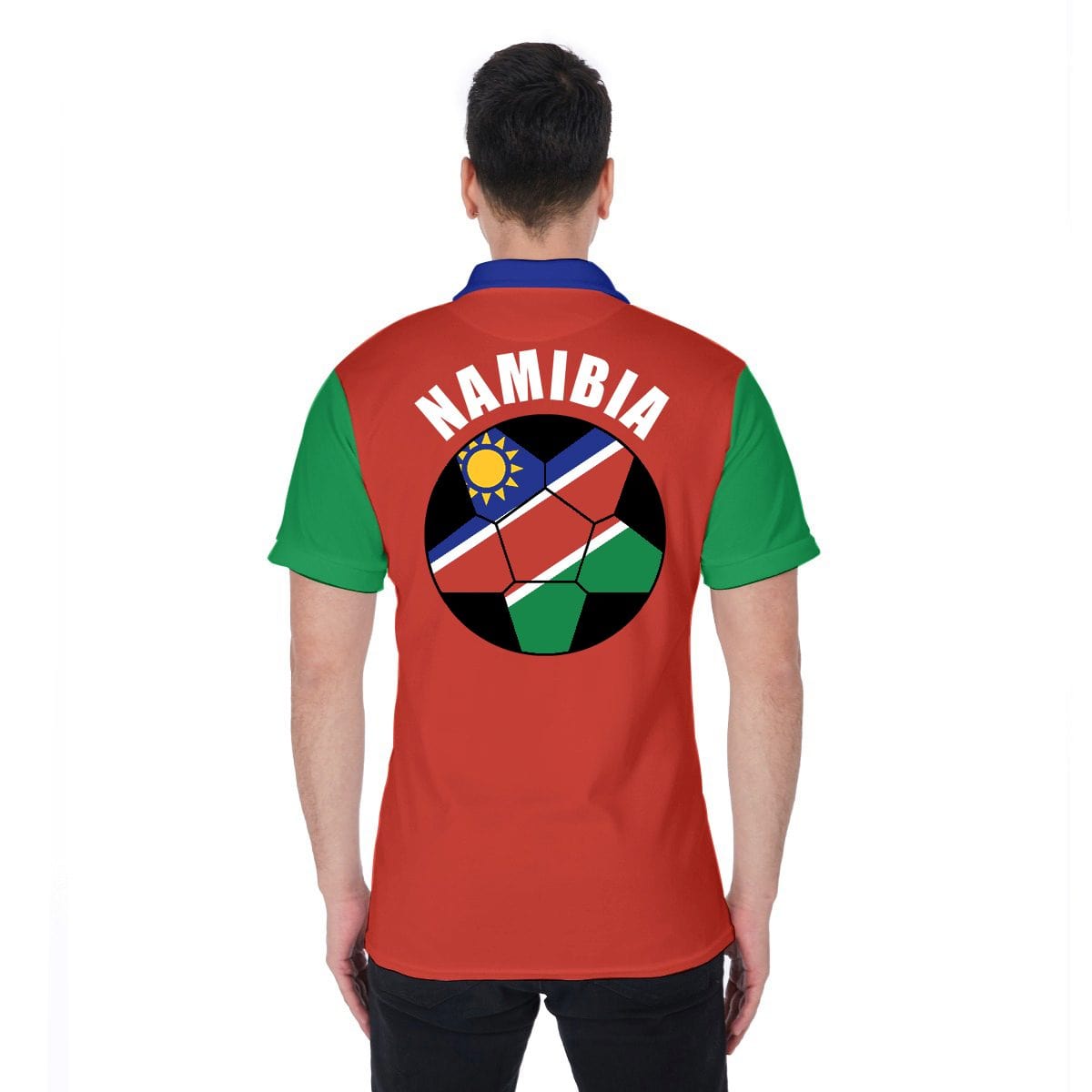 Namibia Unisex Football Fan Polo Shirt Back