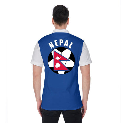 Nepal Unisex Football Fan Polo Shirt Back