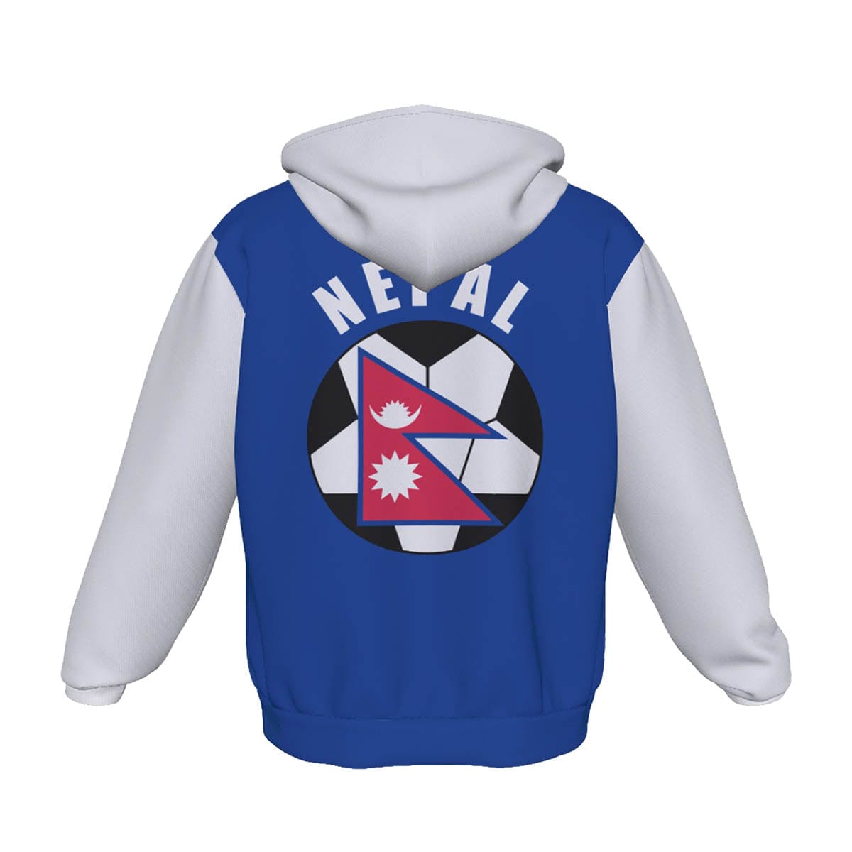 Nepal Unisex Football Fan Pullover Hoodie Back