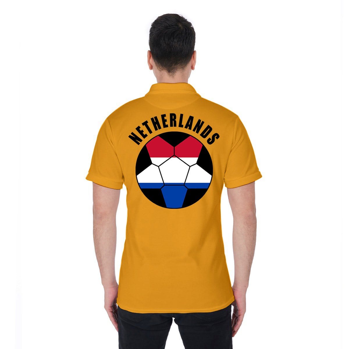 Netherlands Unisex Football Fan Polo Shirt Back