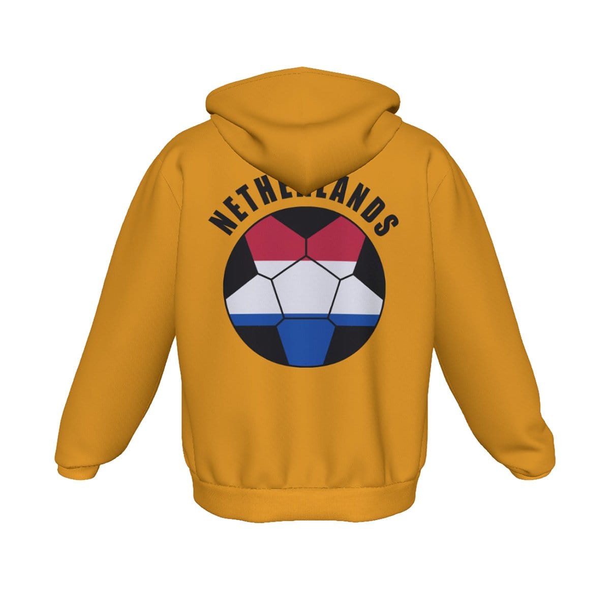 Netherlands Unisex Football Fan Zip Hoodie Back