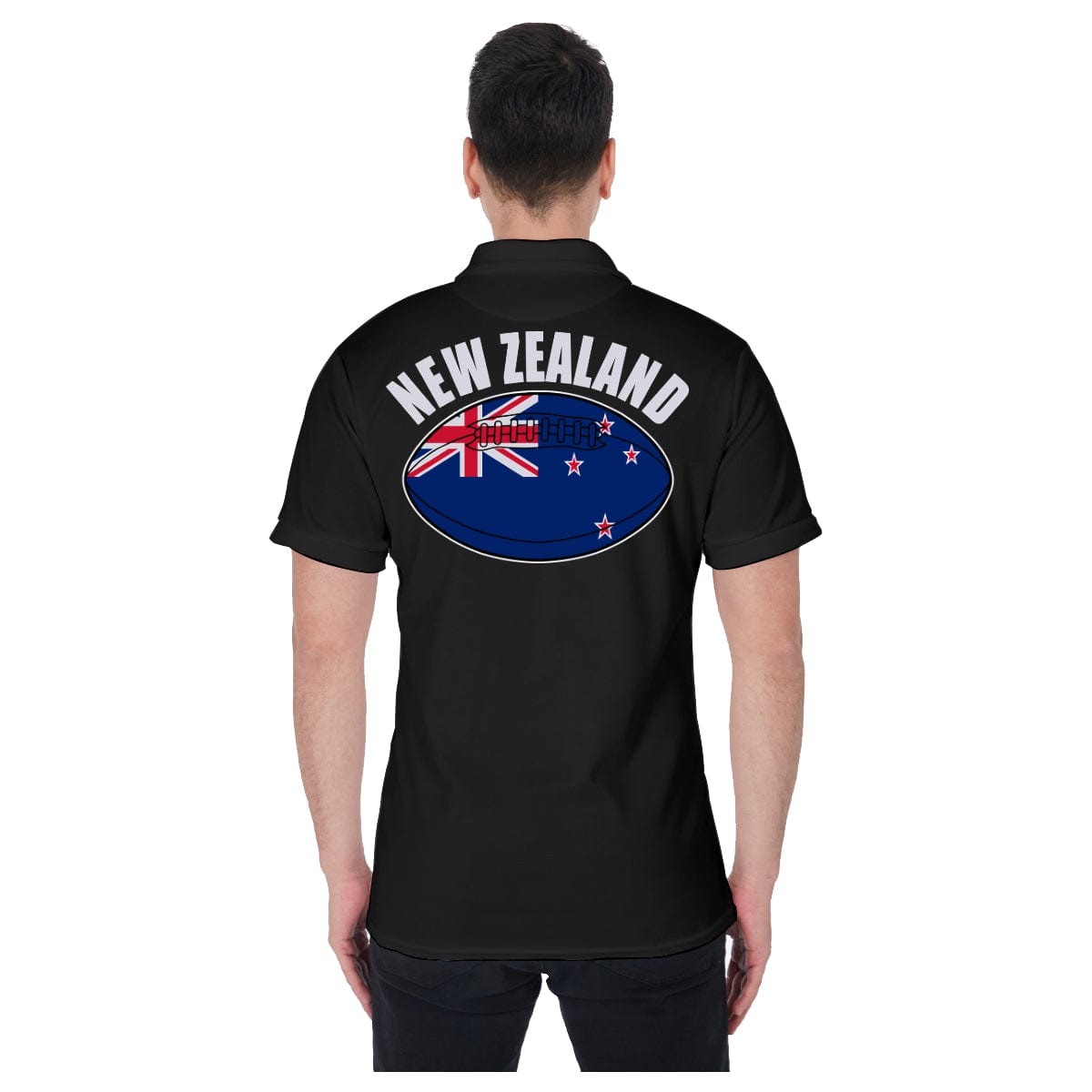 New Zealand Unisex Rugby Fan Polo Shirt Back