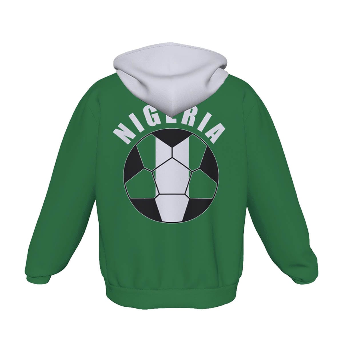 Nigeria Unisex Football Supporters Fan Pullover Hoodie