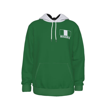 Nigeria Unisex Football Fan Pullover Hoodie Front